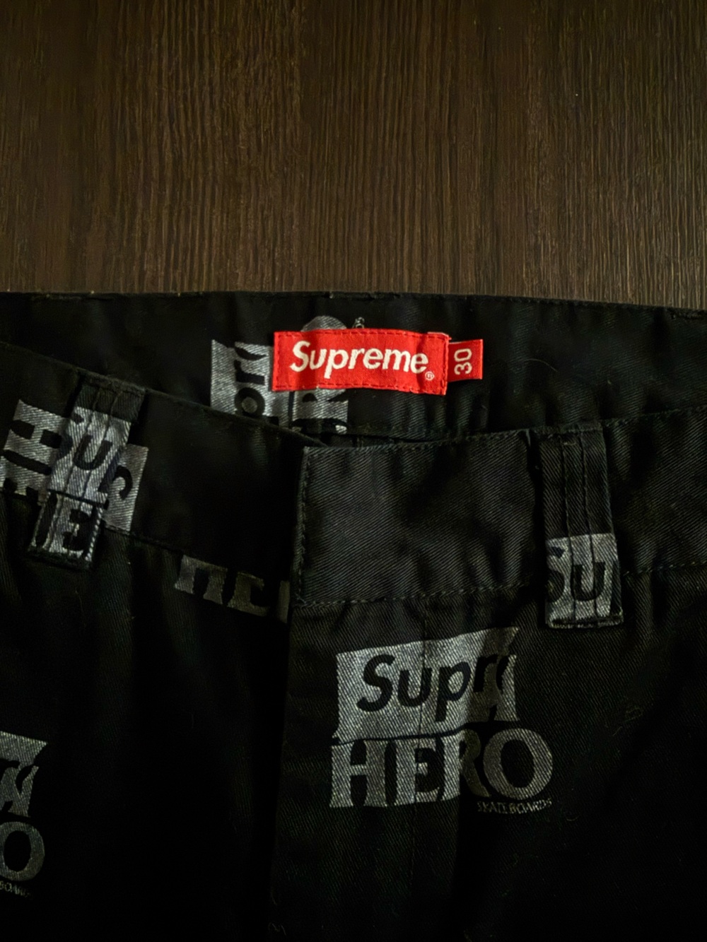 Supreme Hero Straight-Fit Chino Pants Black